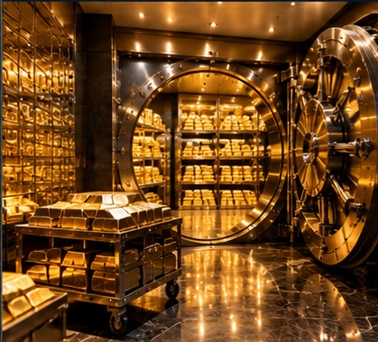 Secure gold bullion vault